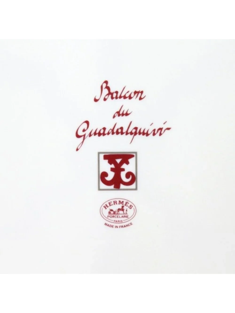 Hermes Gadarkivir Tableware Pottery Red Plate 0335